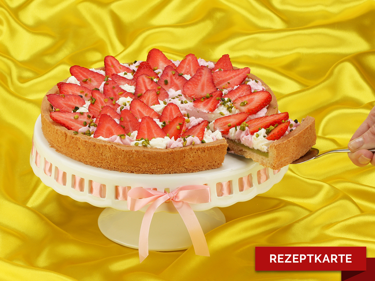 erdbeer pistazien tarte rezeptkarte