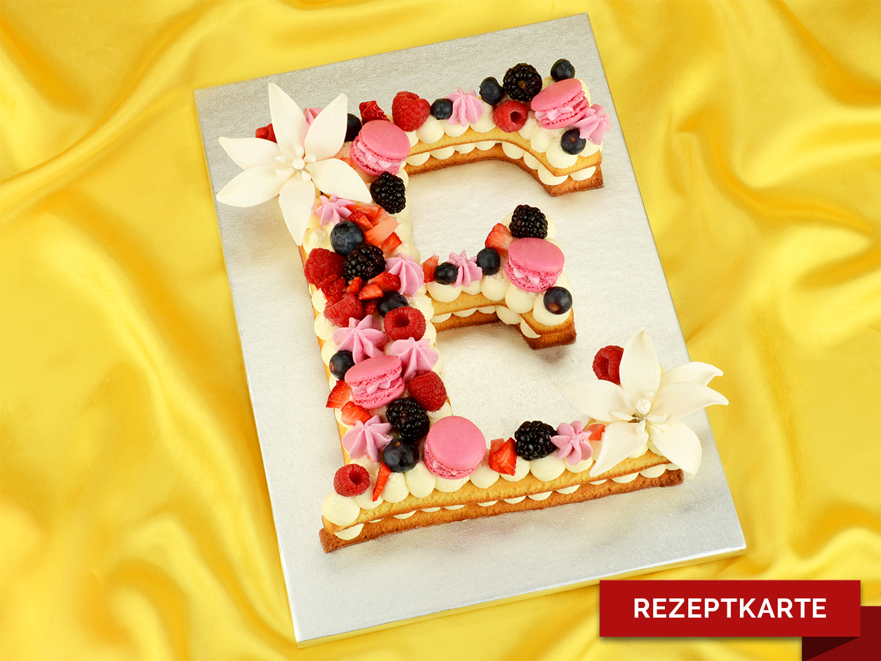 letter cake himbeere rezeptkarte