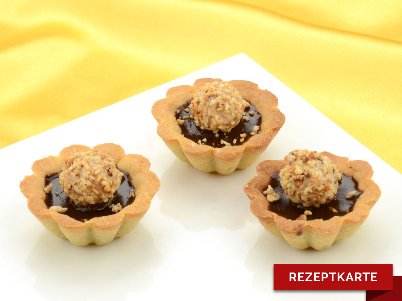ganache tartelette mit haselnusspraline rezeptkarte