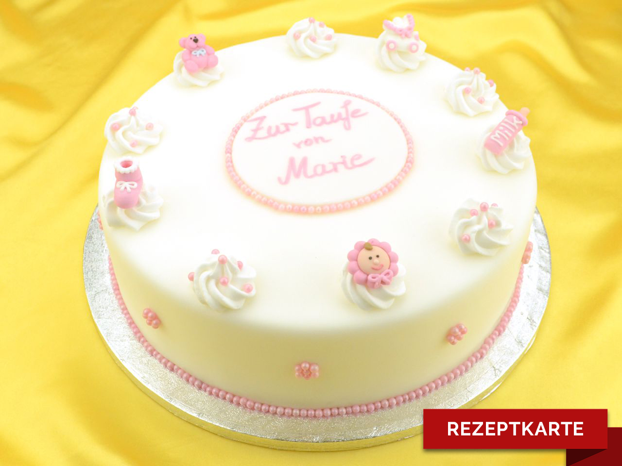tauftorte rezeptkarte