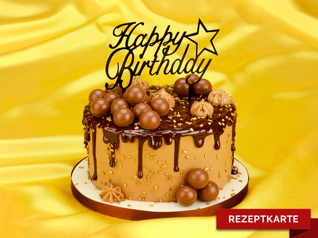 drip cake happy birthday rezeptkarte