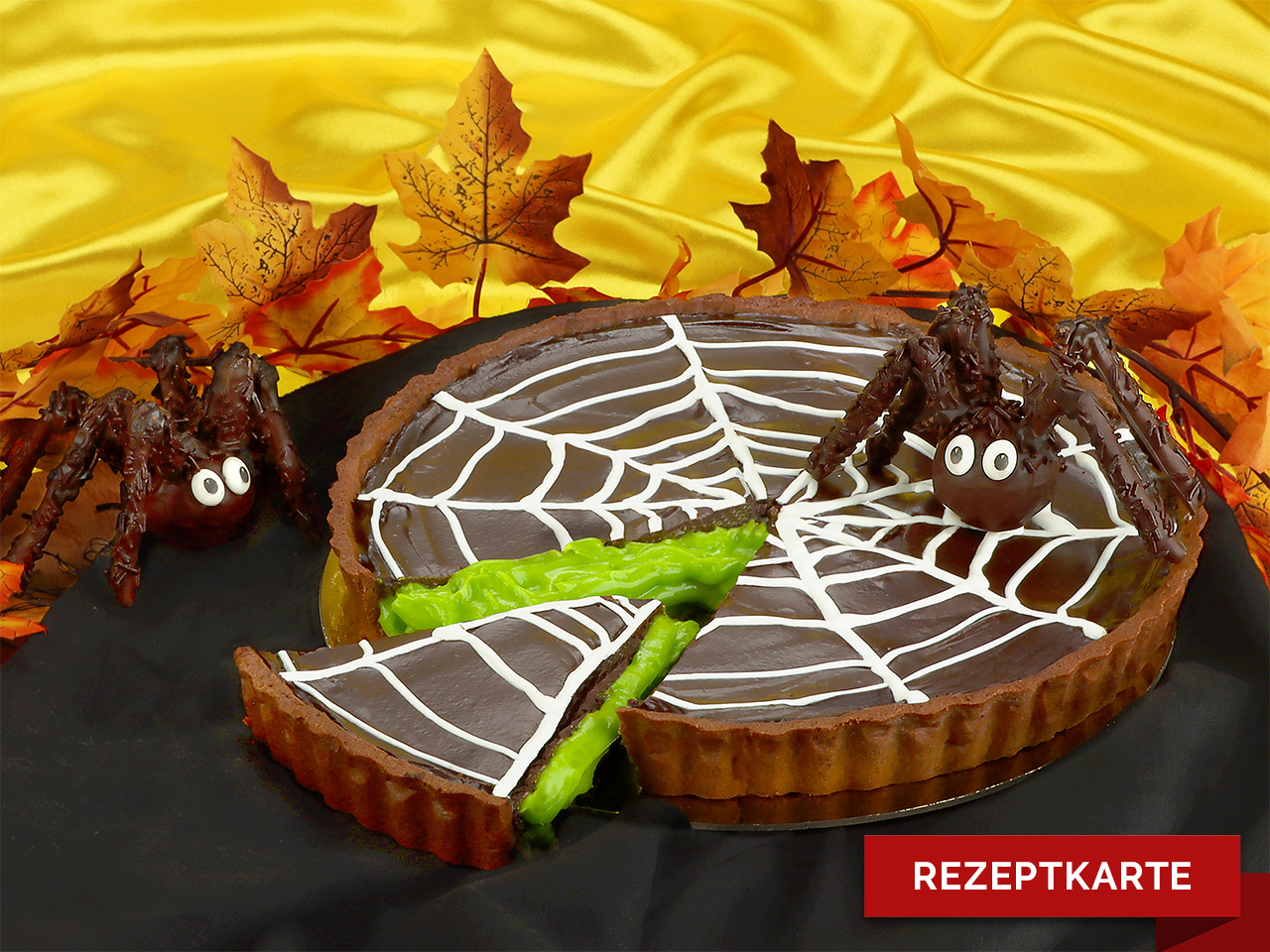 halloween slime pie rezeptkarte