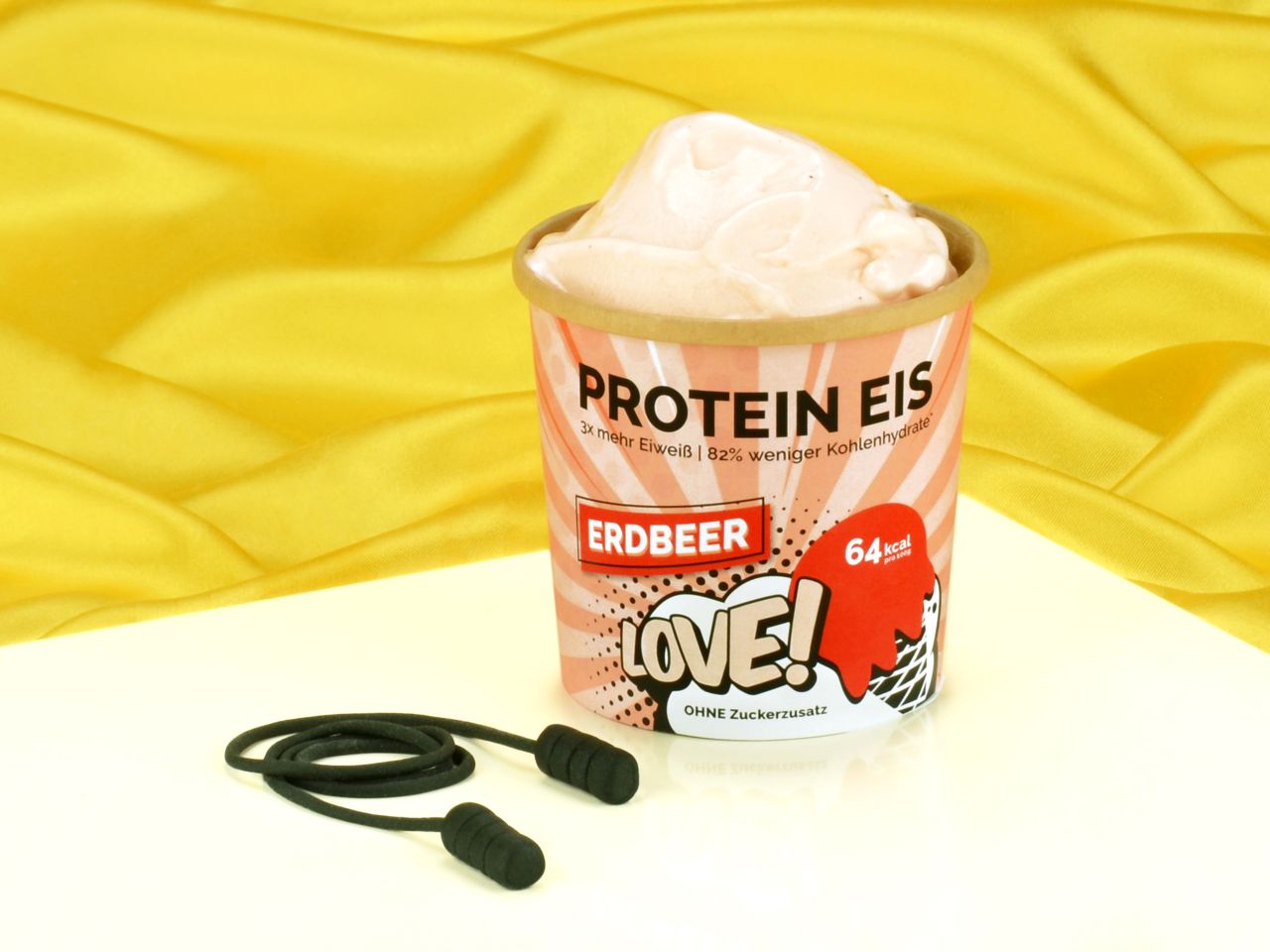 protein eis pulver erdbeere 65g