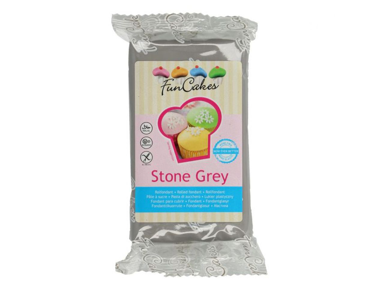 funcakes fondant stone grey 250g