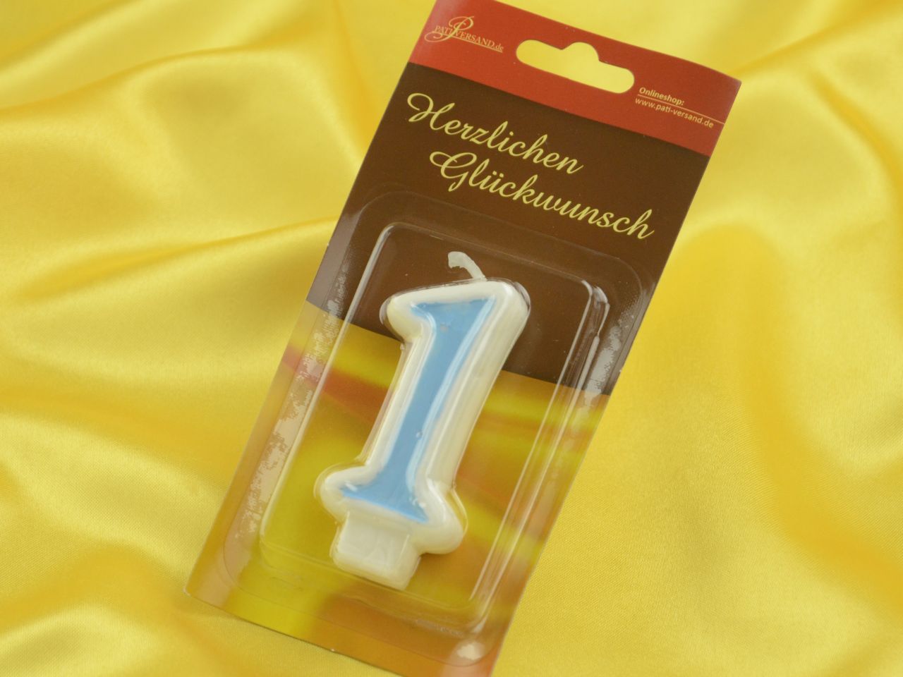 zahlenkerze blau 1