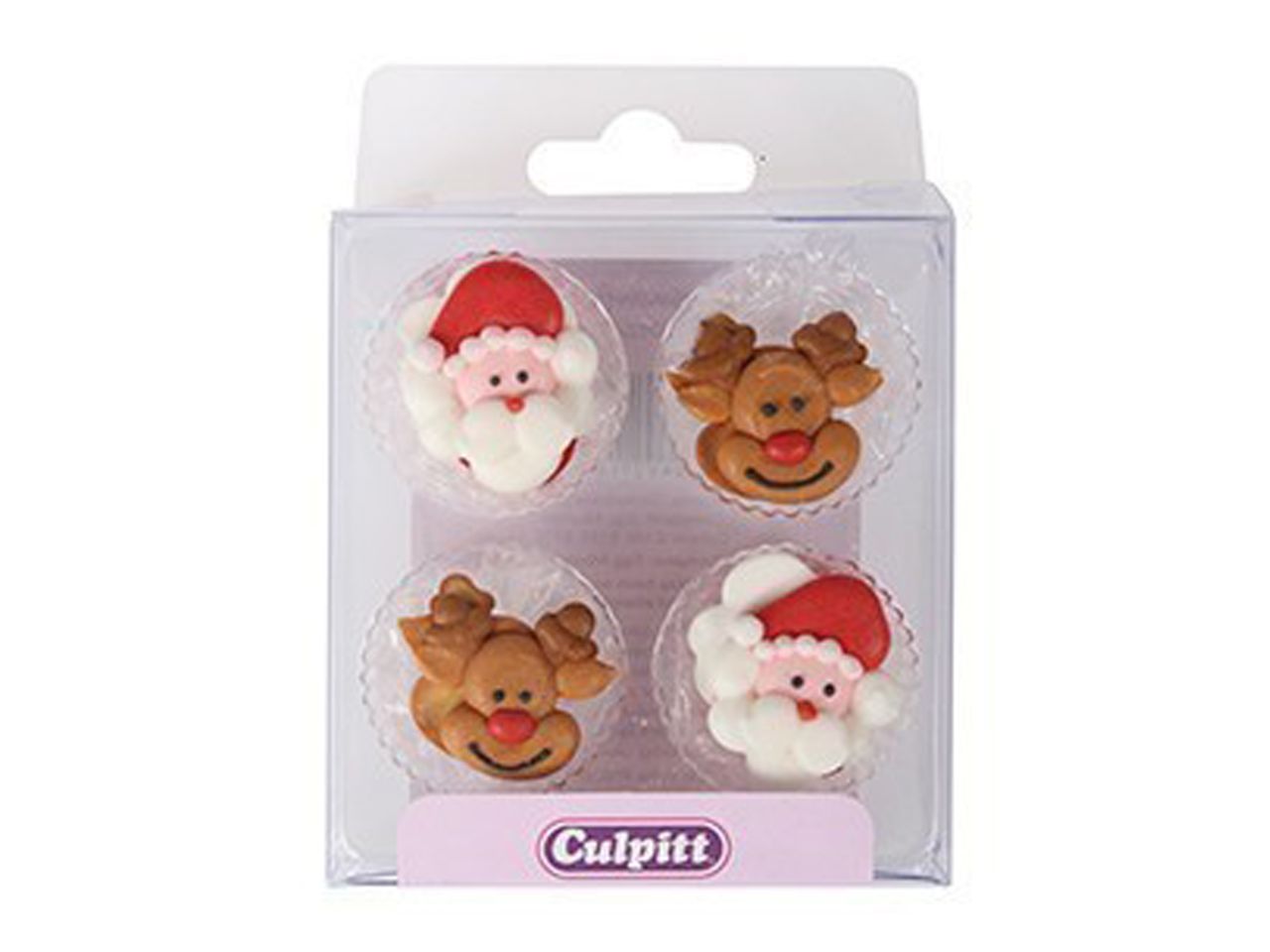 zuckerdekor weihnachtsmann santa rudolf 25 mm 12 stueck