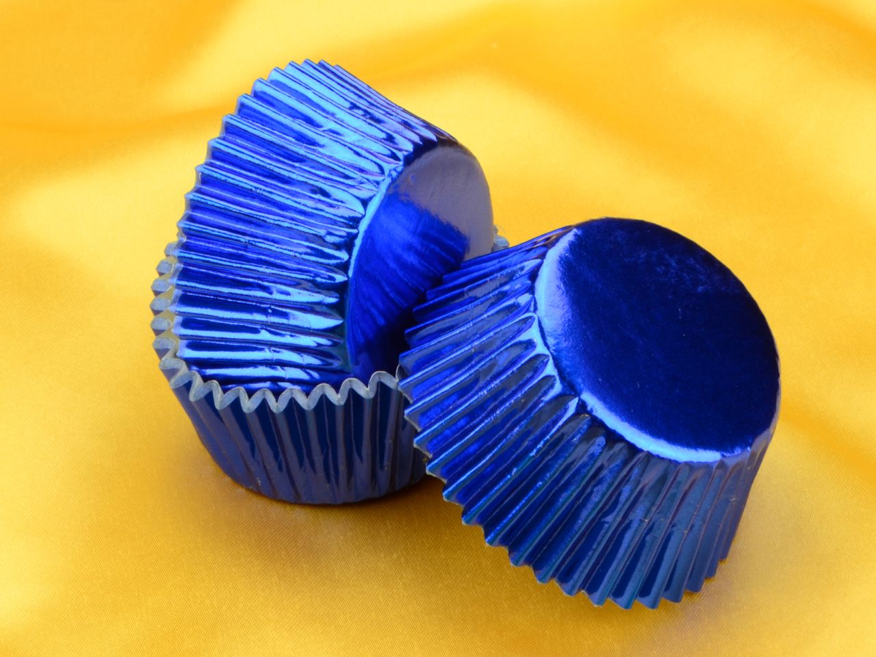 muffin cups 50mm aluminium blue 60 pieces