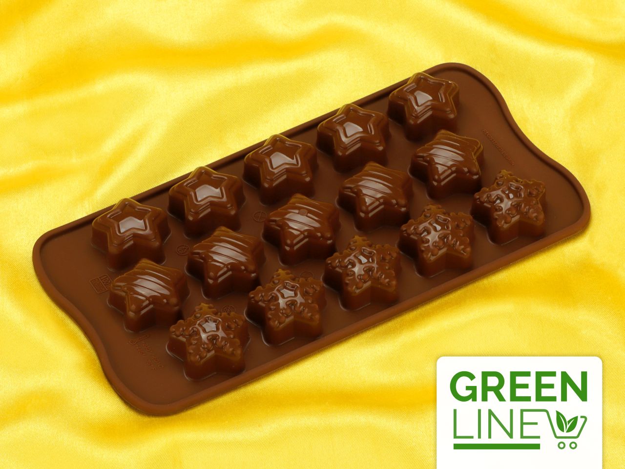 silicone chocolate mould winter stars