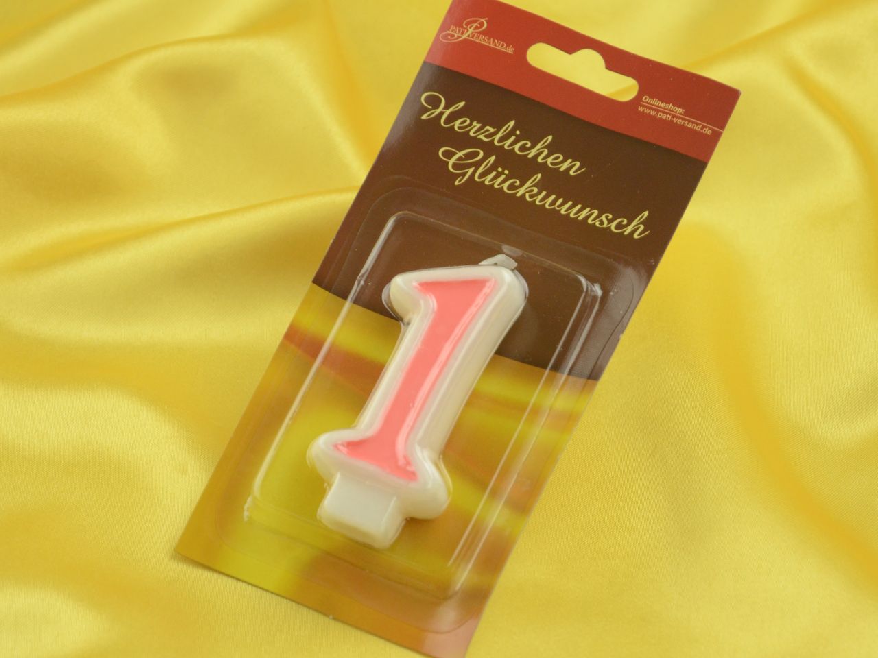 zahlenkerze rosa 1
