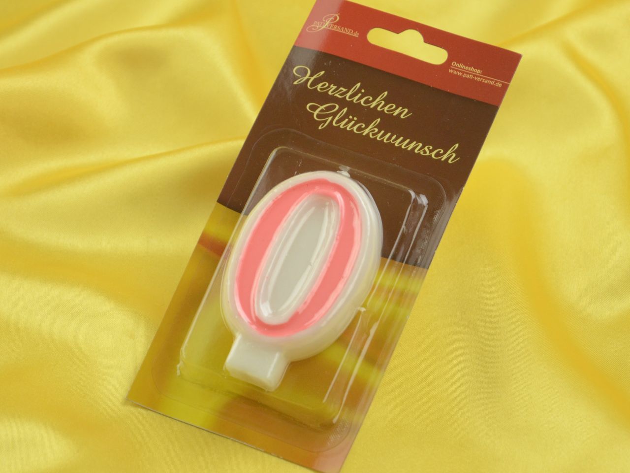 zahlenkerze rosa 0