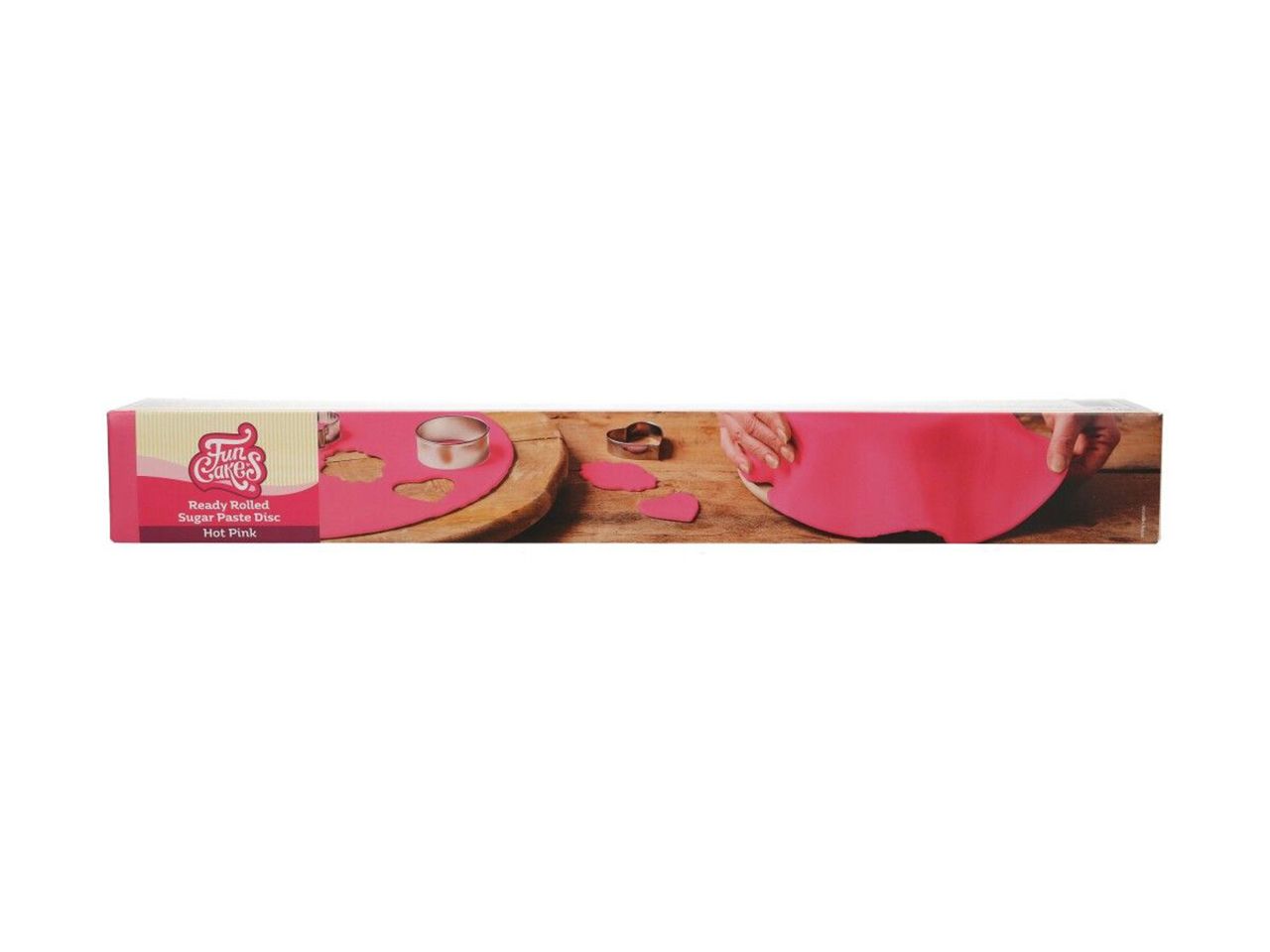 funcakes ready rolled fondant disc hot pink
