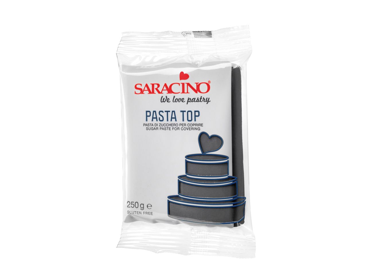 saracino fondant pasta top schwarz 250g