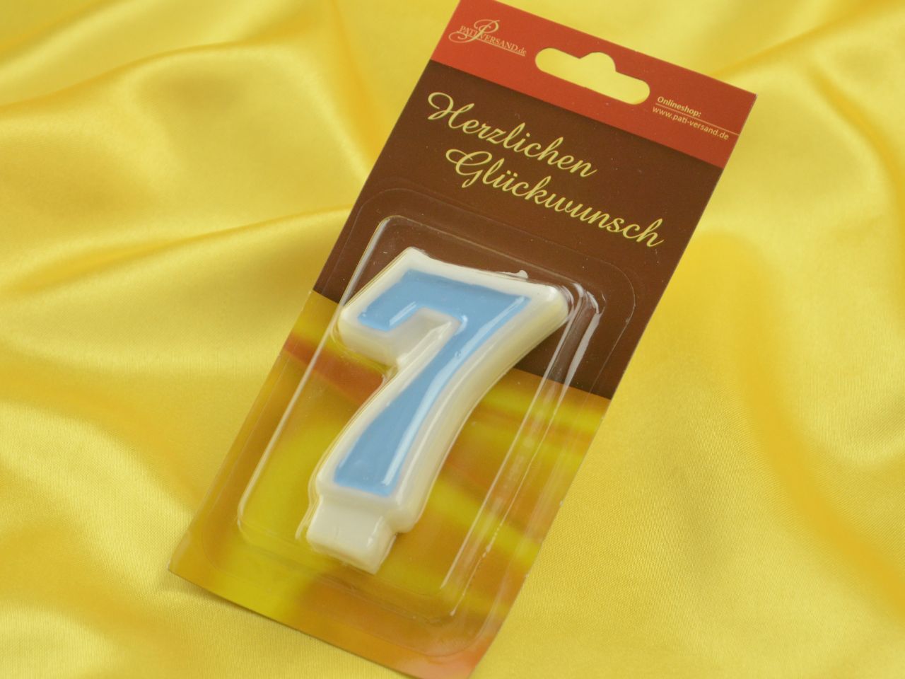 zahlenkerze blau 7
