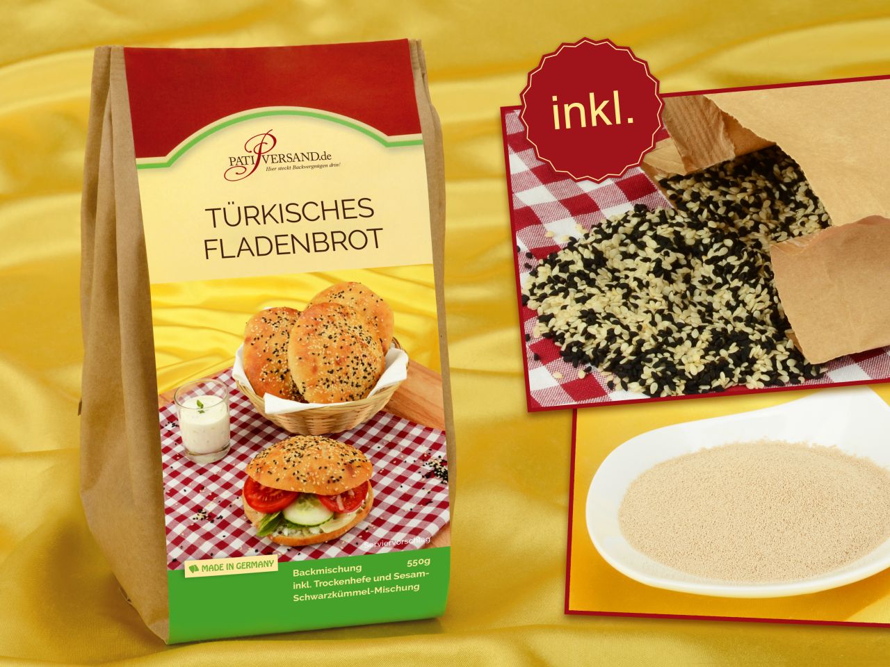 baking mix turkish pita bread 550g
