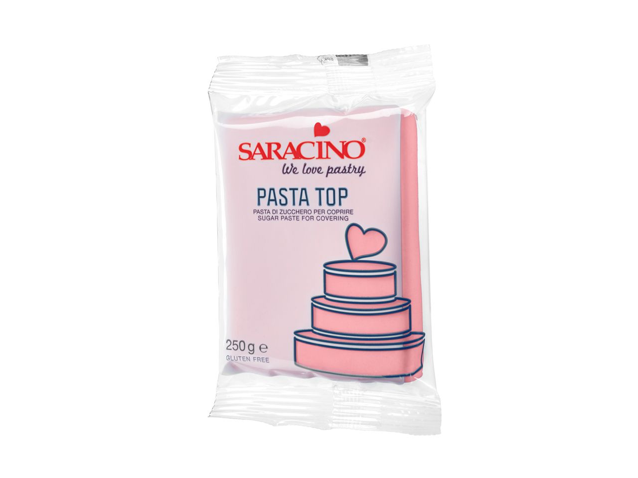 saracino fondant pasta top rosa 250g