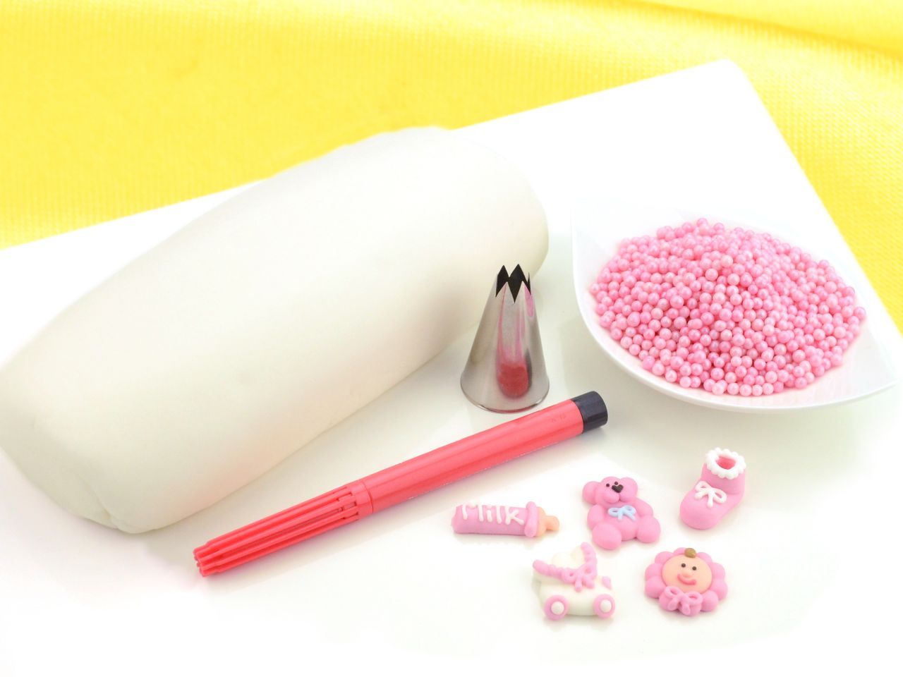 torten set taufe rosa