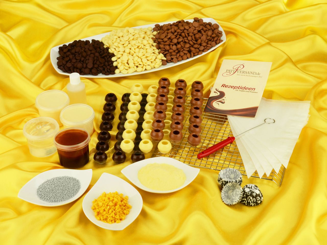 pralinenset zum start in die pralinenproduktion