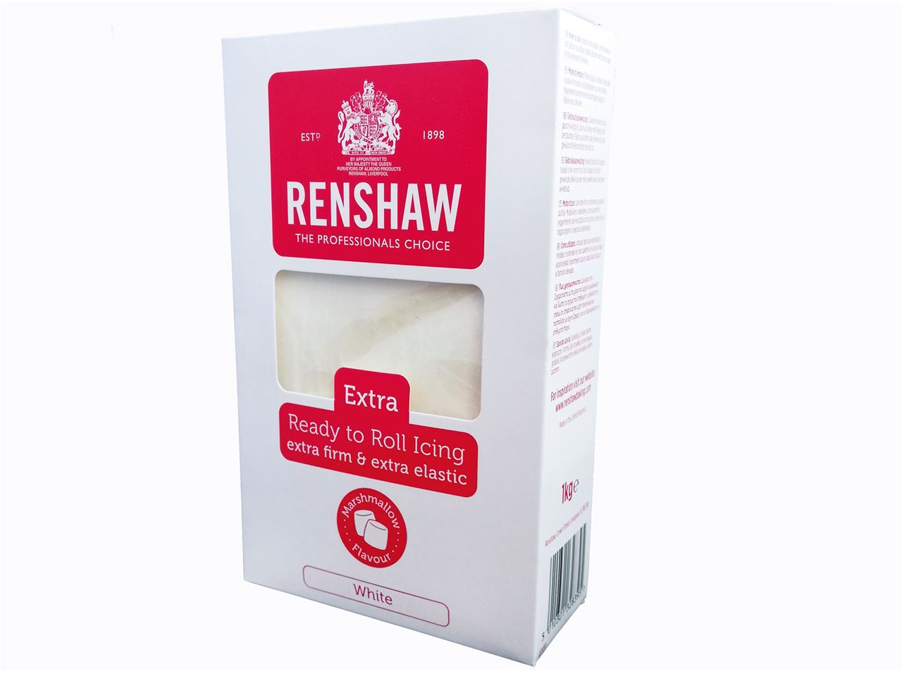renshaw ready to roll fondant extra white marshmallow 1kg