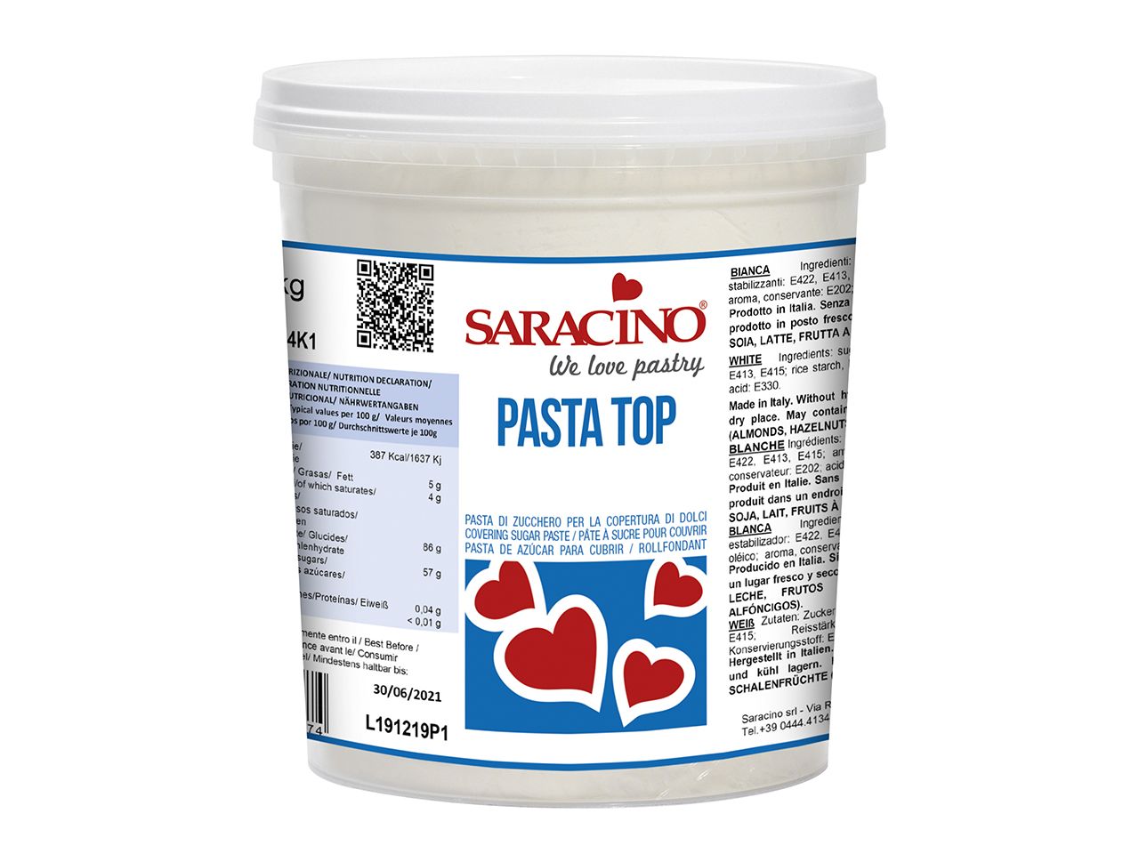saracino fondant pasta top weiss 1kg