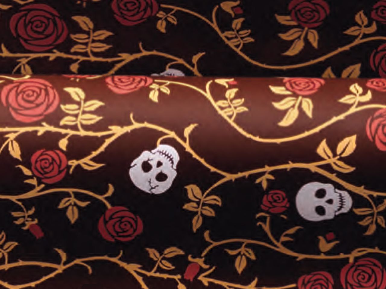 transfer sheet skulls roses
