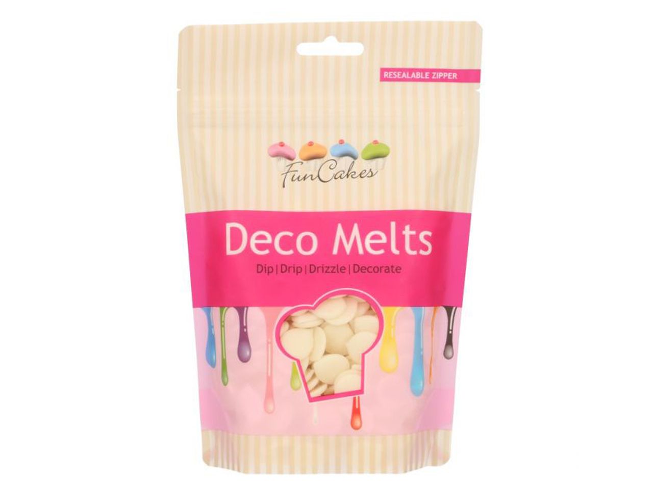 funcakes deco melts white 250g