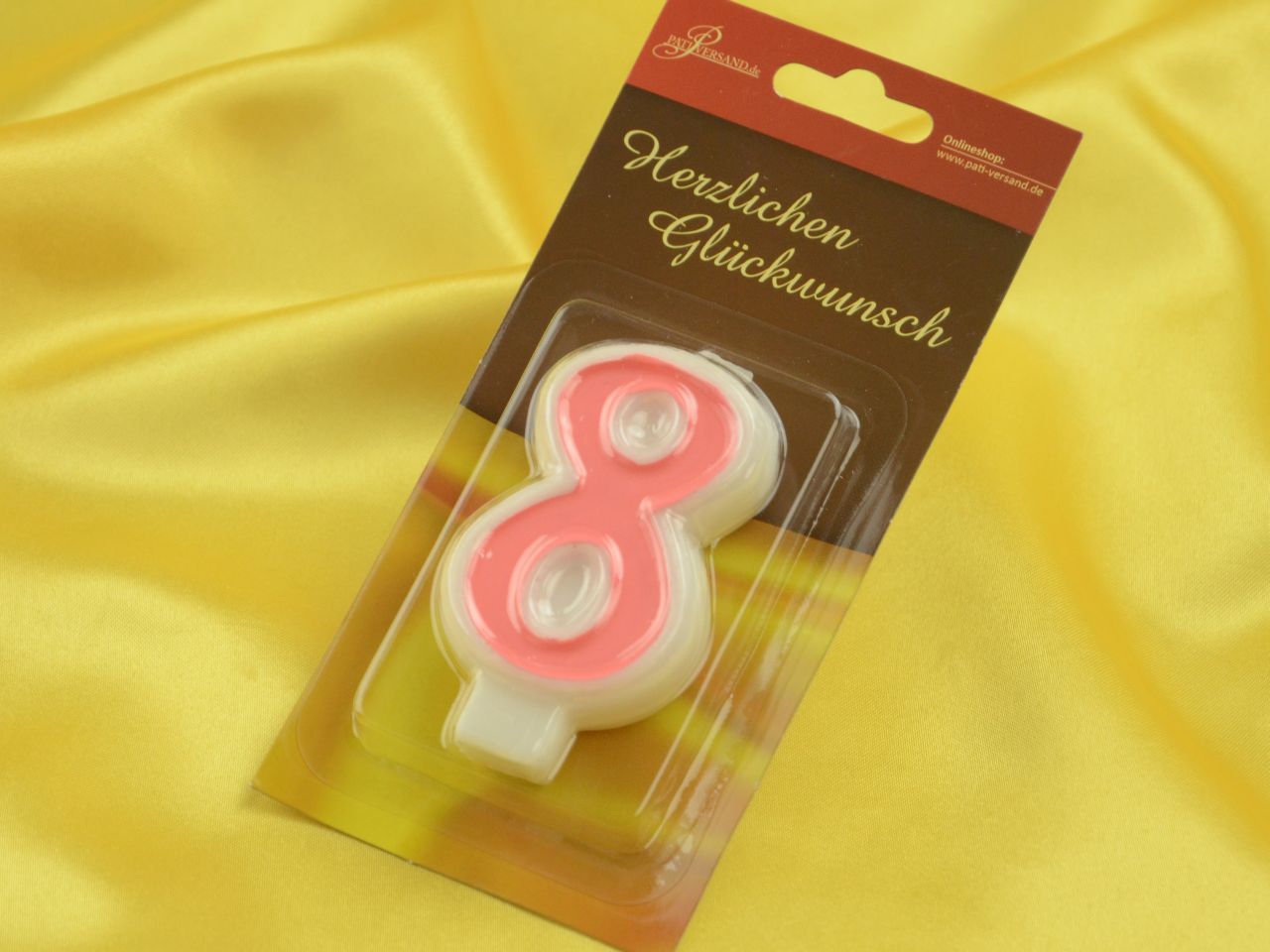 zahlenkerze rosa 8