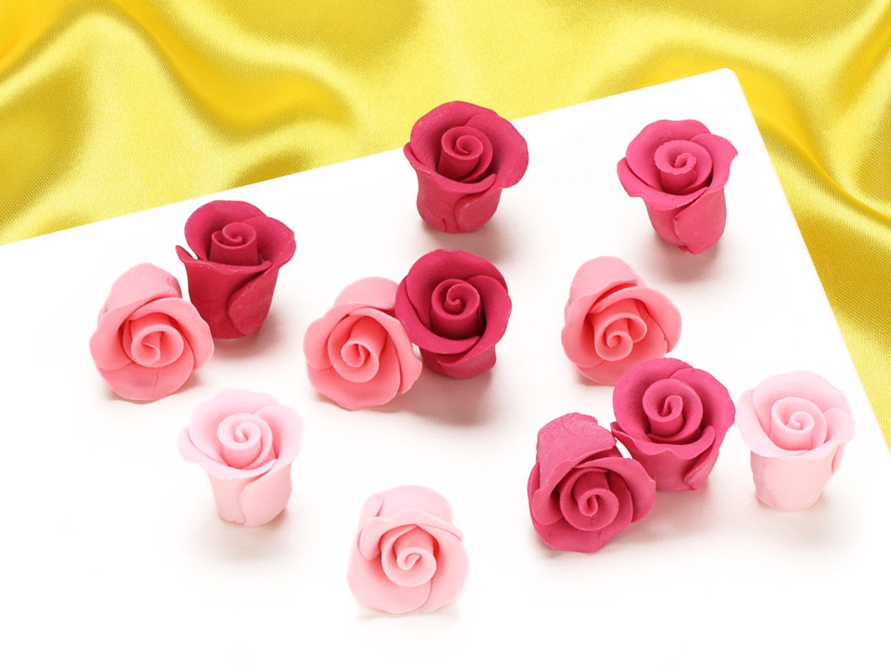 zuckerdekor rosen pink ombre 20mm 12 stueck