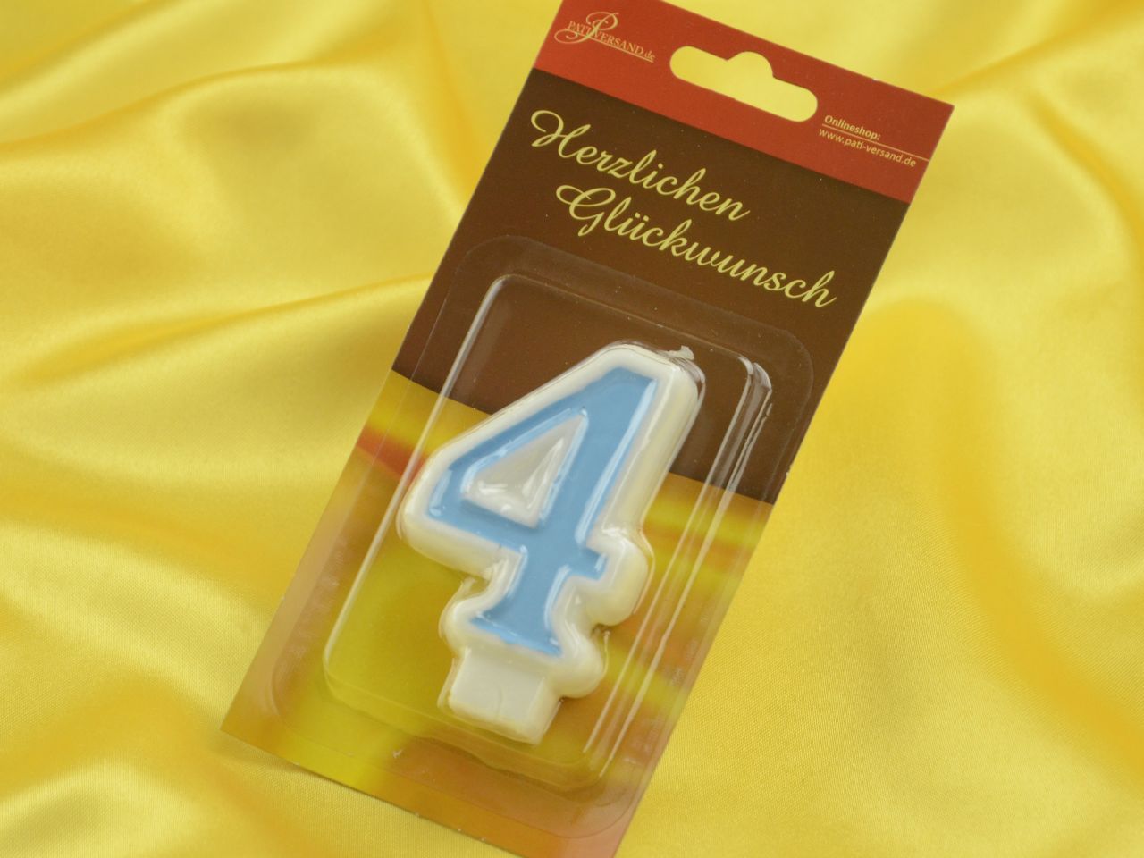 zahlenkerze blau 4