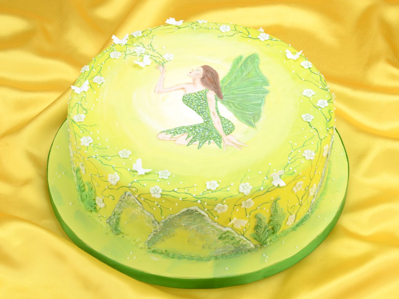cake painting colour spring green 20g