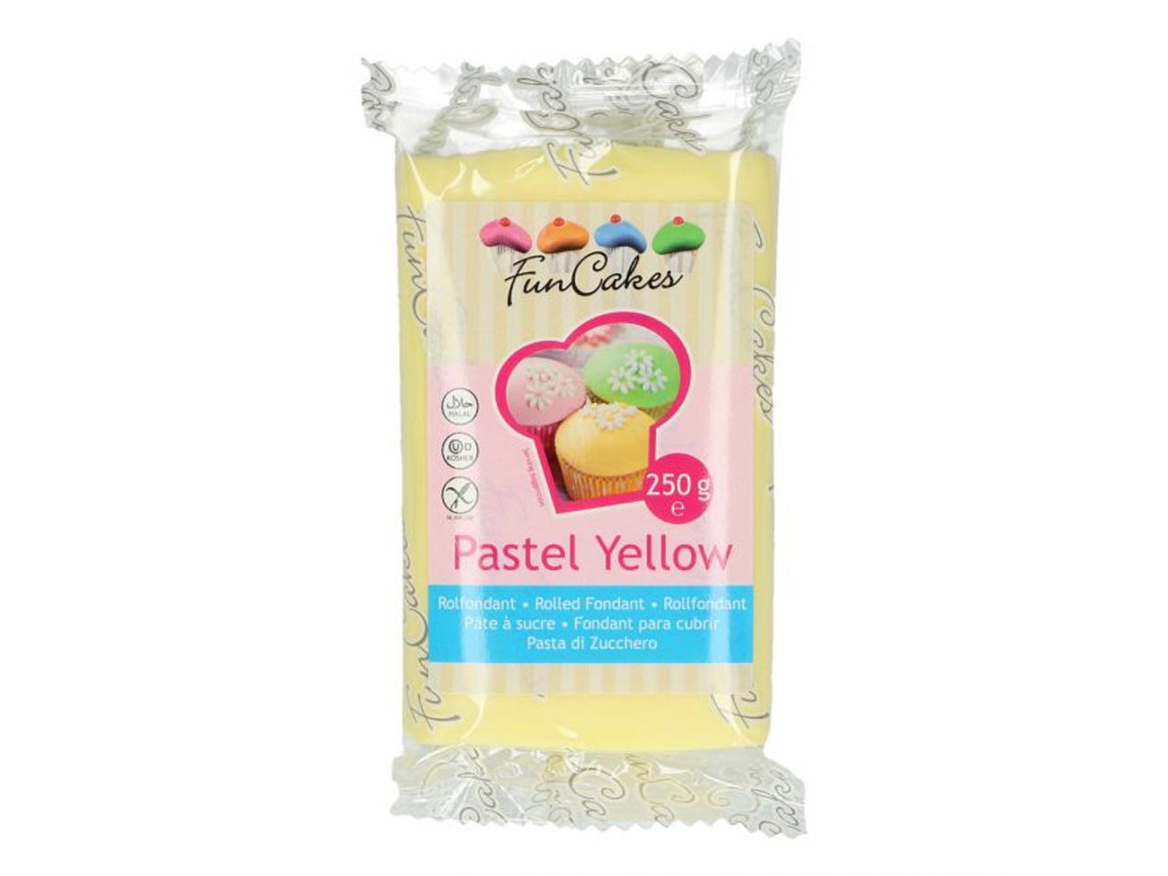 funcakes fondant pastel yellow 250g