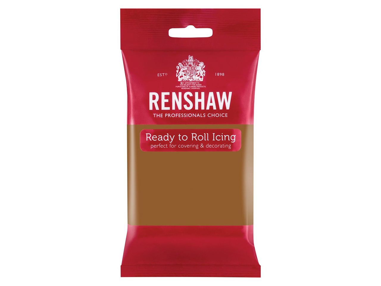 renshaw rolled fondant pro 250g teddy bear brown